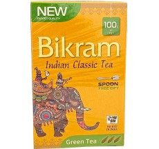 Bikram GREEN зеленый крупнолистовой чай, 100 грамм, Индия	