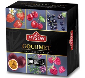 Чай Hyson Gourmet черный пакетированный 6 ароматов, 60 пакетов, Шри-Ланка