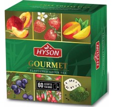 Чай Hyson Gourmet зеленый пакетированный 6 ароматов, 60 пакетов, Шри-Ланка