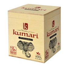 Деревянная коробочка Kumari Premium, крупнолистовой черный чай стандарт Pekoe, 100 гр, Непал