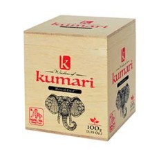 Деревянная коробочка Kumari Royal, крупнолистовой черный чай стандарт OPA, 100 гр, Непал