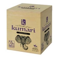 Деревянная коробочка Kumari Select, черный среднелистовой чай Fbop, 100 гр, Непал